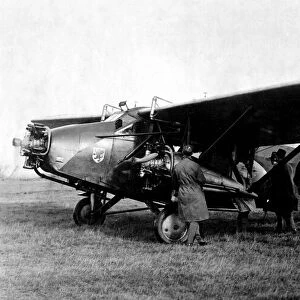 The six seated, three-engined Westland Wessex monoplane aircraft pictured at Cramlington