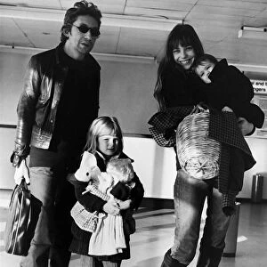 Serge Gainsbourg French composer musician and family 1973 actress wife Jane Birkin