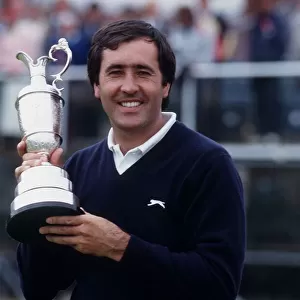 Seve Ballesteros with 1988 British Open trophy July 1988