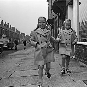 The seven year old Pollock twins of Whitley Bay, Gillian and Jennifer