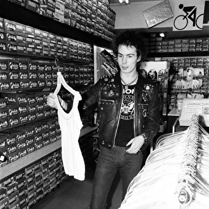 The Sex Pistols in Eindhoven, Holland. Sid Vicious shopping
