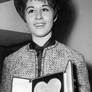 Singer Helen Shapiro with the award she shared with Rita Tushingham for The Most