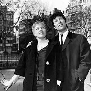 Singer Tom Jones pictured with his wife Linda (Melinda) who went for a stroll around