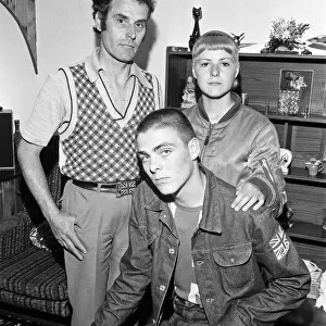 Skinhead family from Coventry, George, 41, with his children, Colin, 17 and Ann, 14