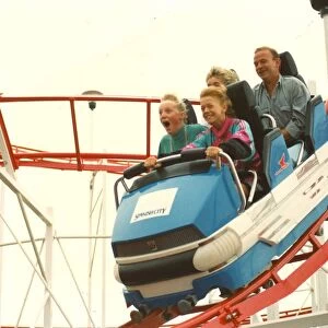 The Spanish City amusement park in Whitley Bay - thrill seekers ride the cyclone