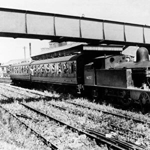 The special train at Harborne Station in 1950 which was organised by the Midland area of