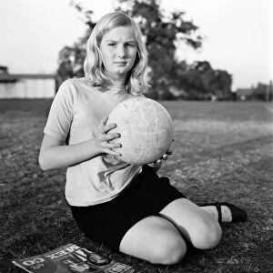 Sport: Football: Girl Referee: Schoolgirl Shelagh Spendley. October 1969 Z10400