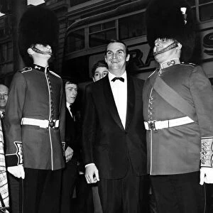 Stanley Baker star of the film Zulu photographed on his arrival at the Olympia