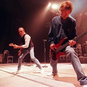 Status Quo on stage at the Clyde Auditorium October 1999 Francis Rossi