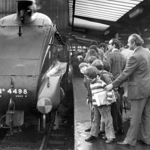 Steam engine No. 4498 the Sir Nigel Gresley at Carlisle Station on 6th October, 1973