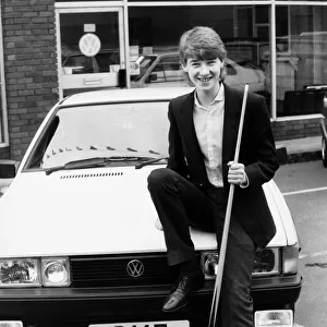 Stephen Hendry poses with his Volkswagen Scirocco GT, the 120mph car was bought in a
