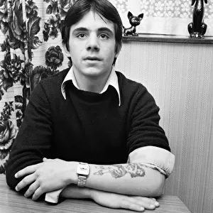 Stephen Purdue, refused by the Merchant Navy because of his tattoos. 24th February 1979
