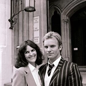 Sting Gordon Sumner with his wife Frances - July 1982 Outside Law Courts
