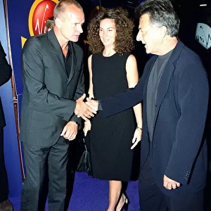 Sting Singer / Actor August 98 Shanking hands with hollywood legend Dustin Hoffman