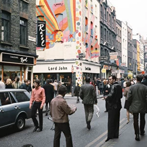 Street Scene in Carnaby Street, London. November 1968