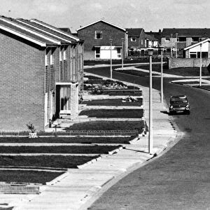Street scene in Cramlington New Town. 31st March 1973