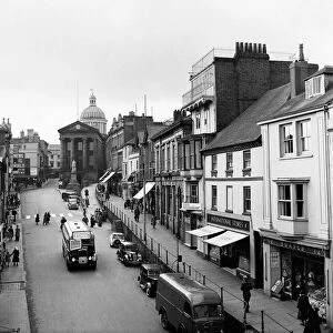 Street Scene in the town of Penzance, Cornwall. February 1953 D647-014