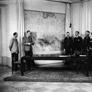 Surrender of the German armed forces in Italy. On Sunday 29th April 1945 an unconditional