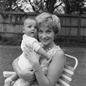 Sylvia Syms, actor and star of Ice Cold In Alex, with her adopted son Mark Benjamin Edney