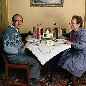 Ted And Alice Barham pensioners and the food they bought on a wild spending spree with