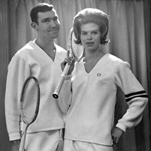 Teddy Tinling Fashions. Wimbledon stars Michael Davies and his wife Ilse made their debut