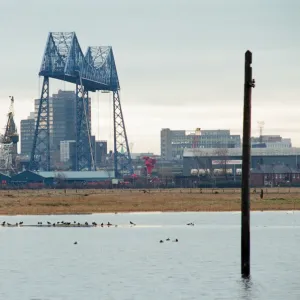 The Tees Transporter Bridge, Middlesbrough, 7th February 1993