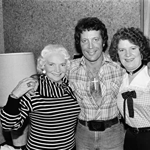 Tom Jones in concert in America. Pictured backstage with his mother Freda Woodward
