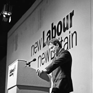 Tony Blair addressing the North West Labour Regional conference in Southport
