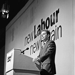 Tony Blair addressing the North West Labour Regional conference in Southport