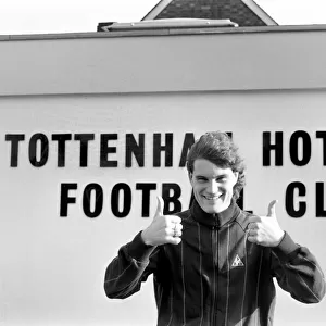 Tottenham Hotspur footballer Glenn Hoddle gives the thumbs up