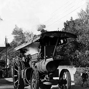 The traction engine Repulse making her way to High Haswell Farm, Haswell on 15th October
