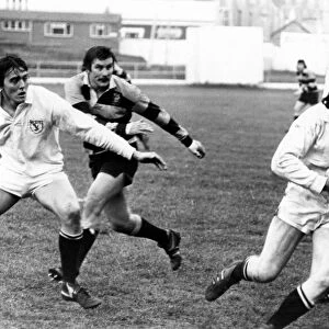 Trevor Evans, Swansea and Wales rugby international, in action for his club side