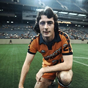 Trevor Francis poses at the Pontiac Silverdome in the USA in the kit of his club Detroit