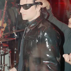 U2 filming the video for their single "Even Better Than the Real Thing"