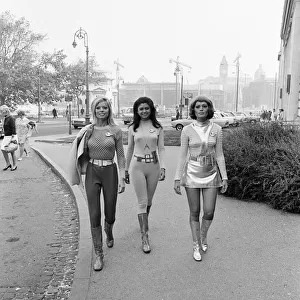UFO, TV Series. Actresses from the science fiction series about an alien invasion of