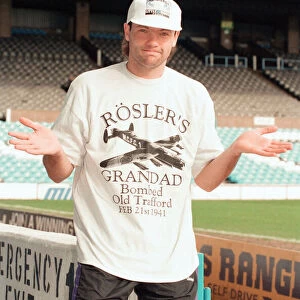 Uwe Rosler, Manchester City football player, German signing, photocall at Maine Road