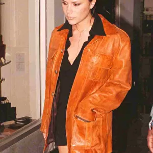 Victoria of the Spice girls leave Heathrow for Paris 1997