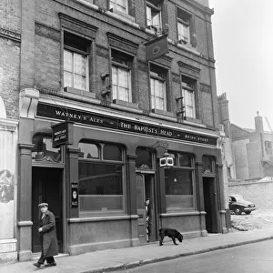 View of the Baptists Head pub in St Johns, Lane, London EC1. 19th May 1954