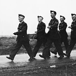 Volunteers of the Coastal Command. Left to right: Warrant Officer J. Stewart, Corporal J