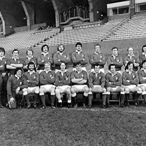 Wales v France, Cardiff, 18th March 1978. Team : Back row : not known, not known