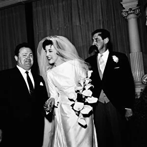 The wedding of comedian Spike Milligan to Pat Ridgeway, pictured with fellow comedian