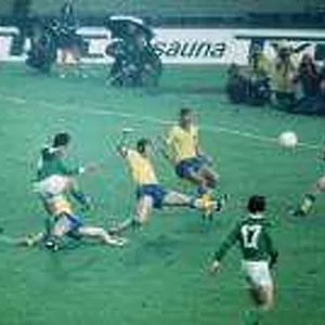 West Germany v Sweden World Cup 1974 football Hellstrom Swedish goalkeeper