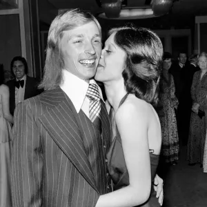 West Ham footballer Alan Taylor with girlfriend as he celebrates his teams FA Cup victory