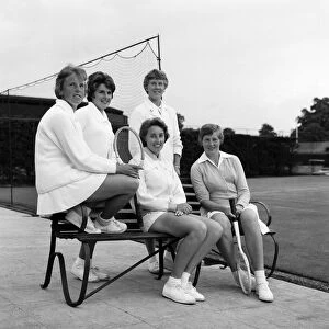 The Wightman Cup Tennis girls, including Ann Haydon (left