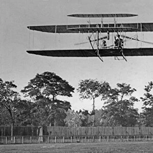 Wilbur Wright seen here in flight during the Wright Brothers exhibition flights at Pau