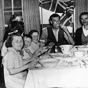The Williams family in liberated Guernsey. The family including 6 children had a very