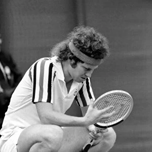 Wimbledon 1980: Menes Final: Bjorn Borg v. John McEnroe. July 1980 80-3479a-020