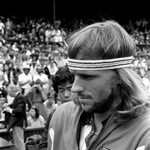 Wimbledon 1980: Menes Final: Bjorn Borg v. John McEnroe. July 1980 80-3479a-008