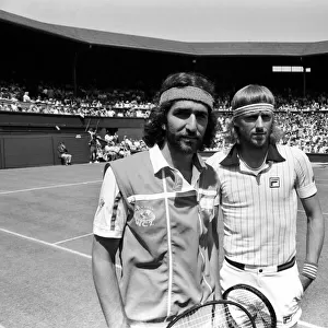 Wimbledon Tennis 1st Day: Bjorn Borg. June 1981 81-3536-021
