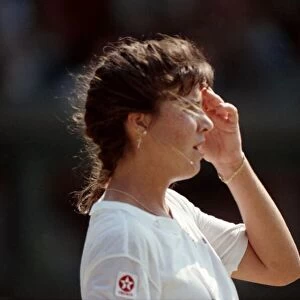 Wimbledon Tennis. Gabriella Sabatini v. Jennifer Capriati. July 1991 91-4261-036